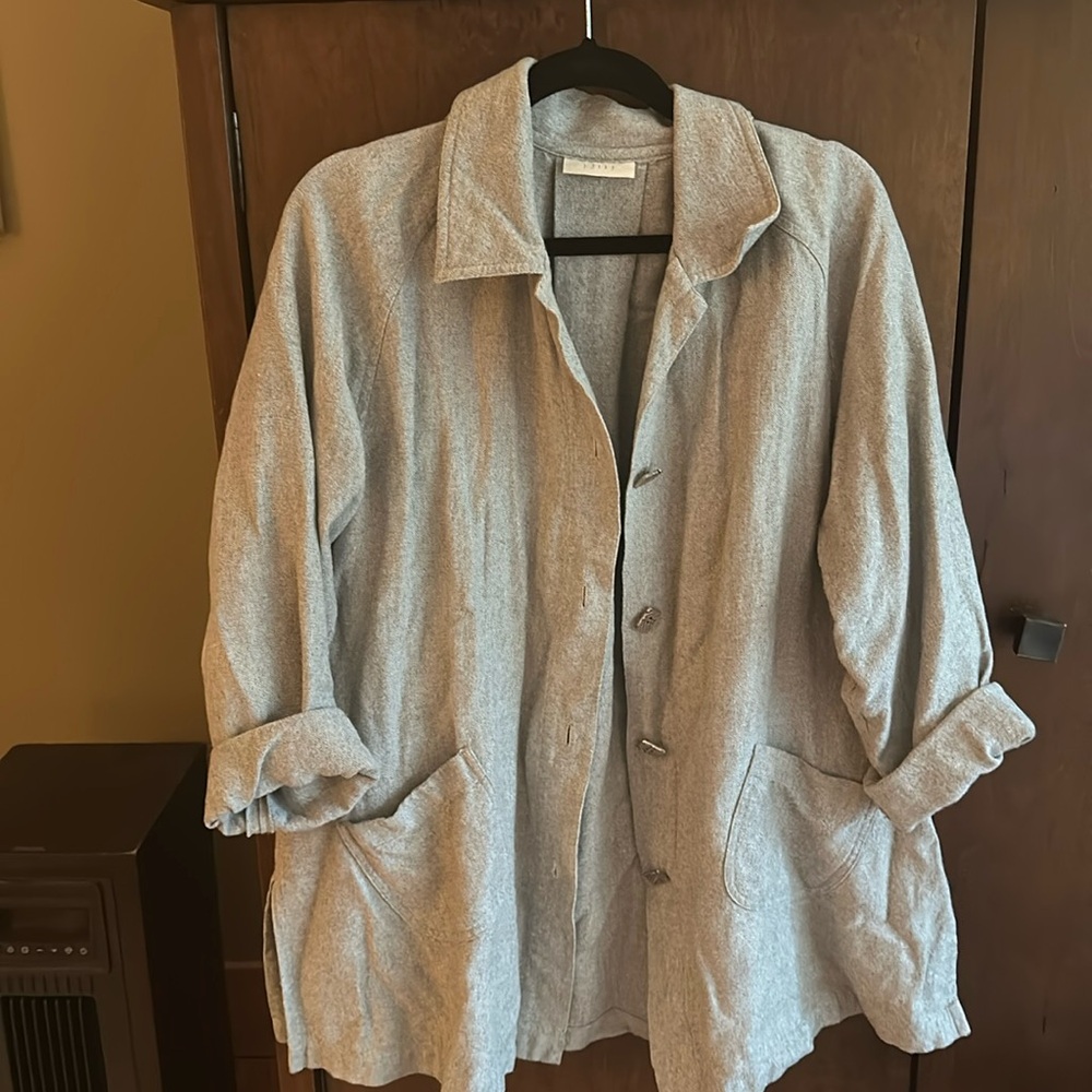 J. Jill gray linen jacket - L/XL